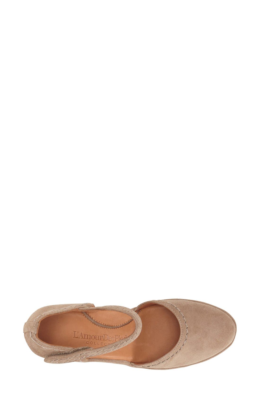 Orva Wedge Sandal, Alternate, color, TAUPE SUEDE