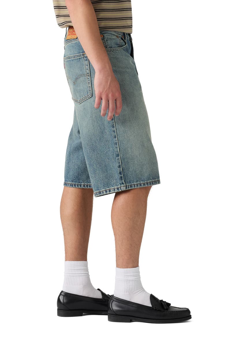 470 Low Rise Baggy Denim Shorts, Alternate, color, FINE OPERATION SHORTS