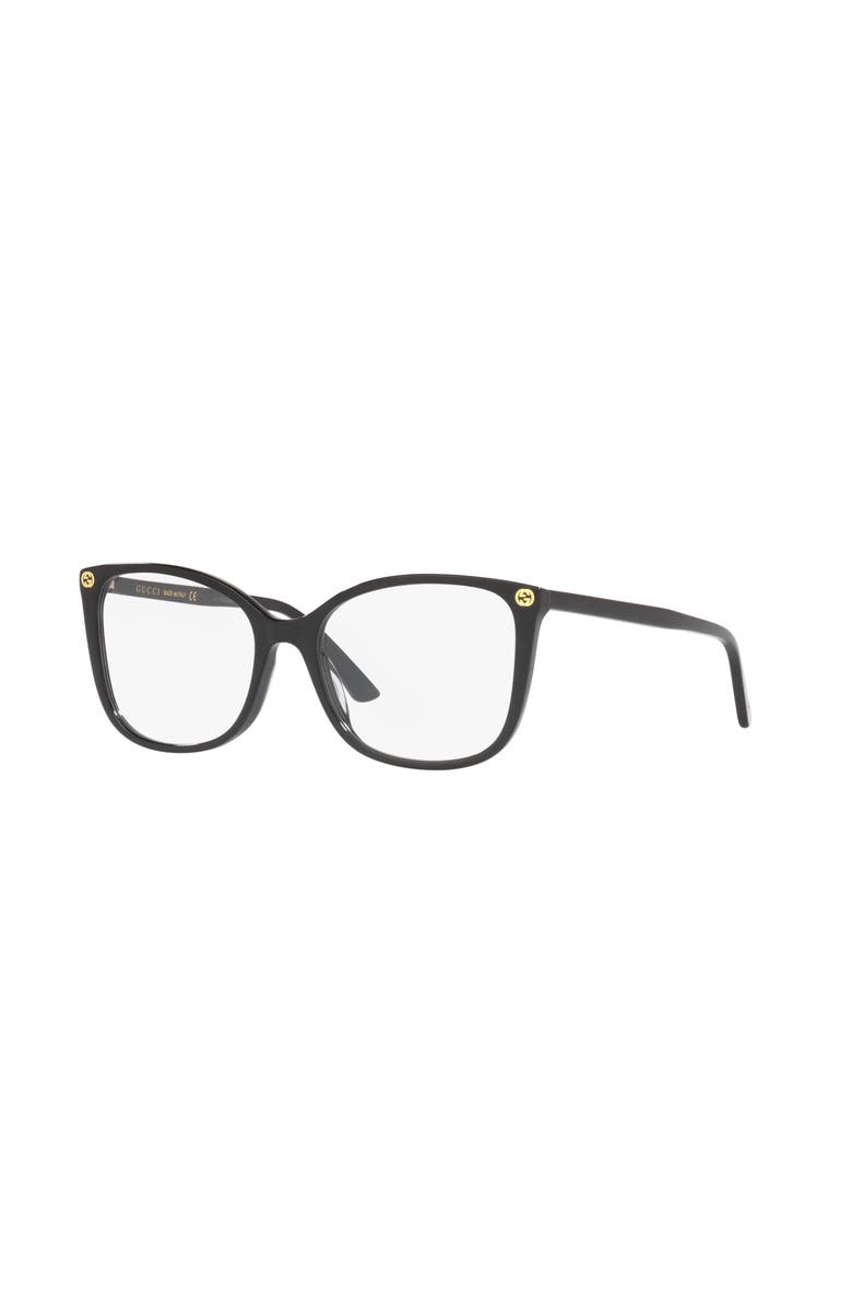 Gucci 53mm Round optical glasses, Main, color, Black