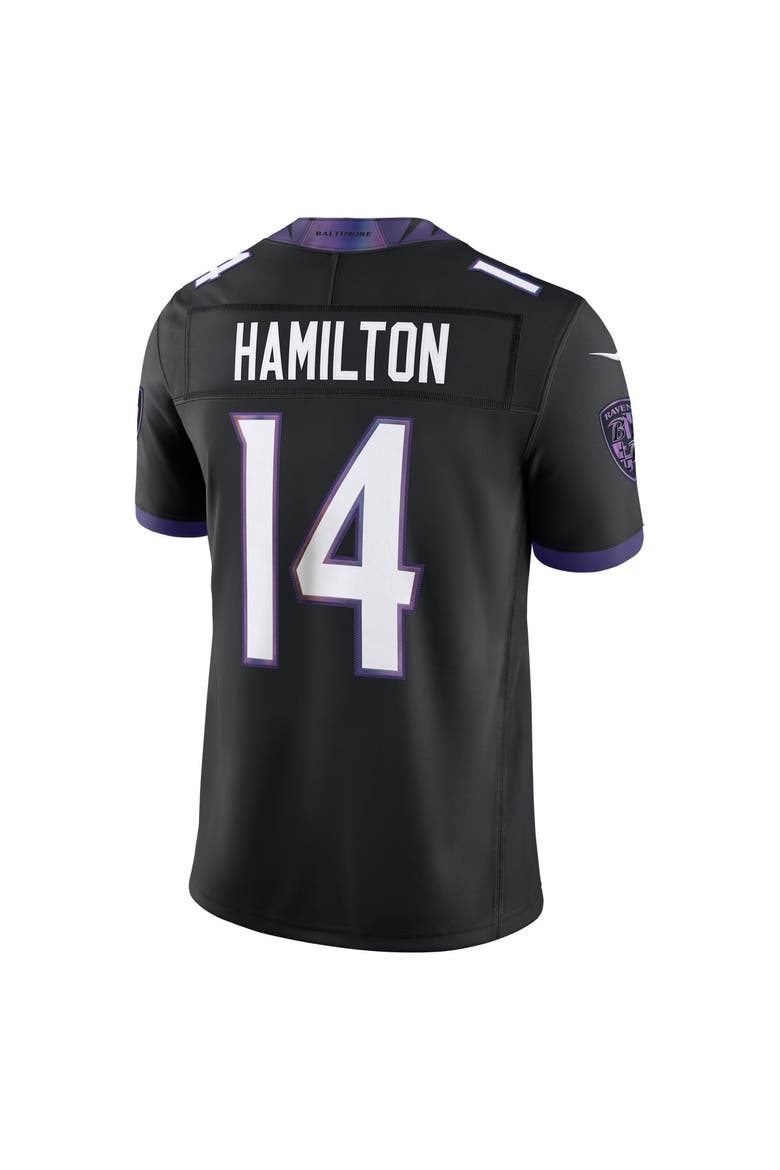 Men's Nike Kyle Hamilton Black Baltimore Ravens Alternate Vapor F.U.S.E. Stitched Limited Jersey, Alternate, color, Black