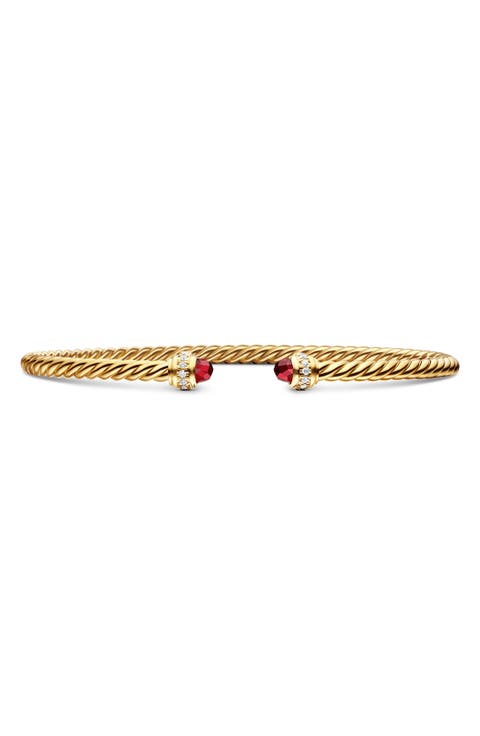 Classic Cablespira® 18K Yellow Gold & Diamond Bracelet, 3mm