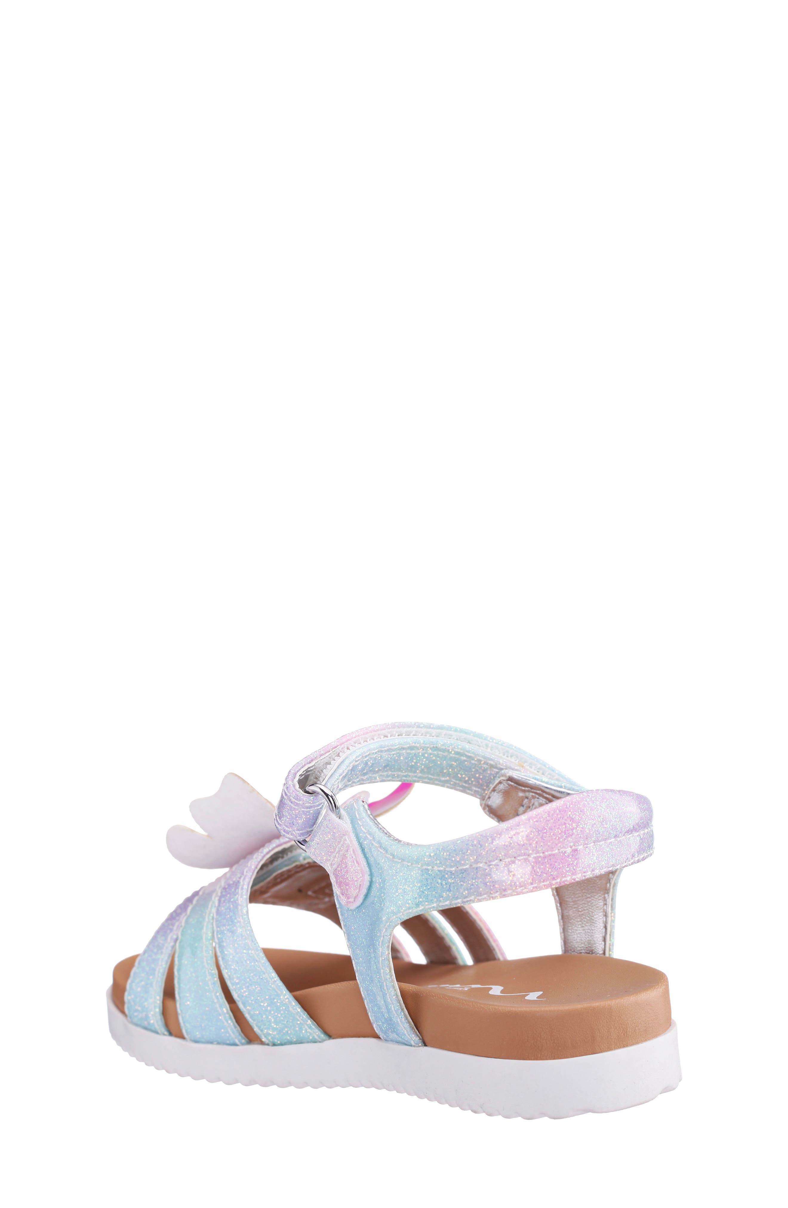 Nina Kids' Branty Slingback Sandal, Alternate, color, Pastel Multi Coated Glitted