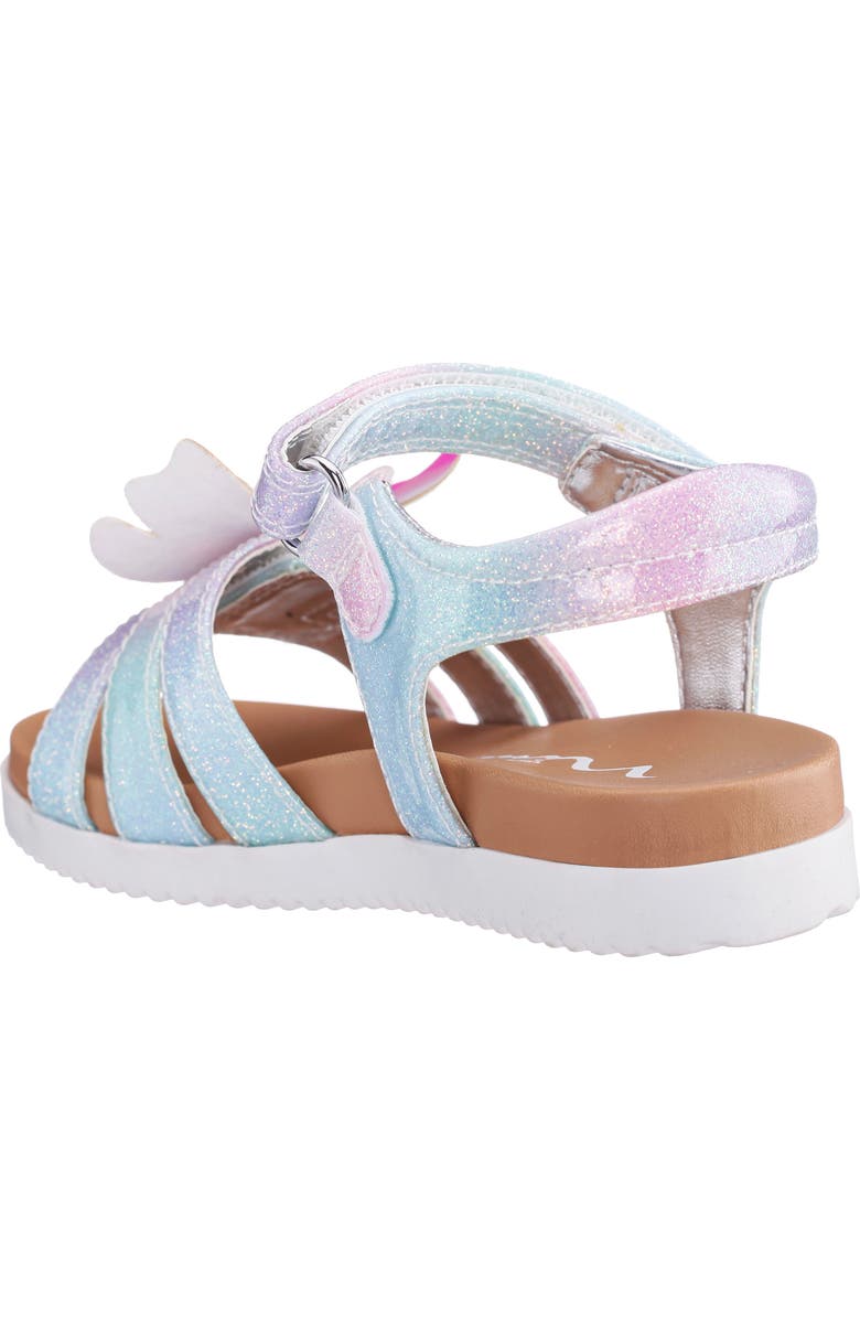 Nina Kids' Branty Slingback Sandal, Alternate, color, Pastel Multi Coated Glitted