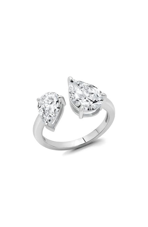 Toi et Moi Pear Open Ring