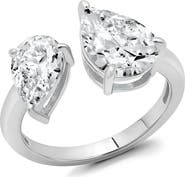 Crislu Toi et Moi Pear Open Ring