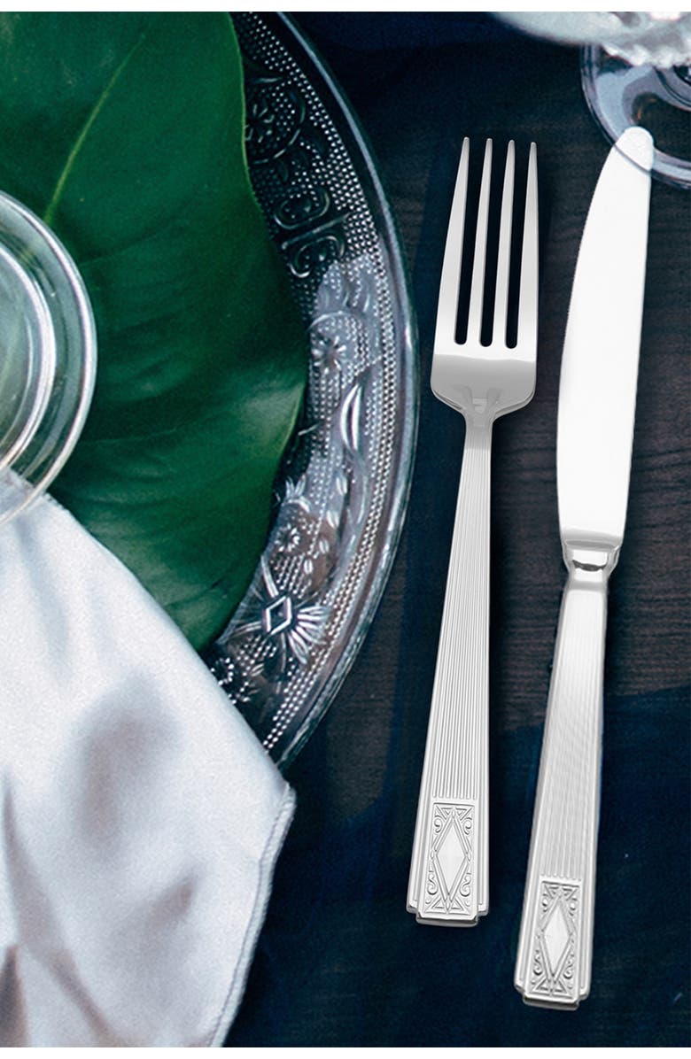 HAMPTON FORGE Argent Orfevres Cabriole 20-Piece Flatware Set, Alternate, color,