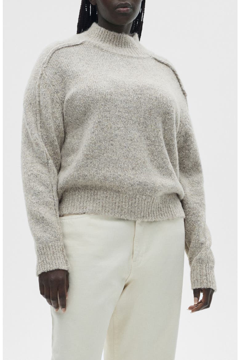 Perkins Mock Neck Sweater, Main, color, SAND