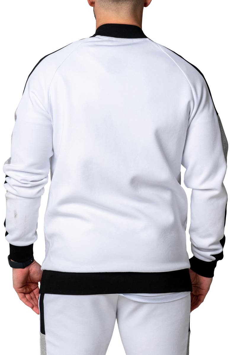 Maceoo Legendary Stretch Cotton Zip-Up Jacket, Alternate, color, White