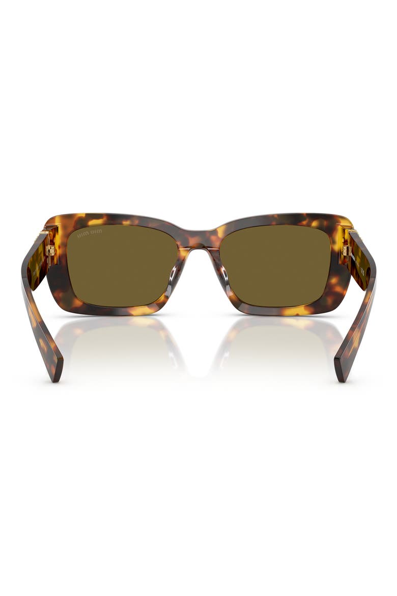 53mm Rectangular Sunglasses, Alternate, color, BLOND HAVANA
