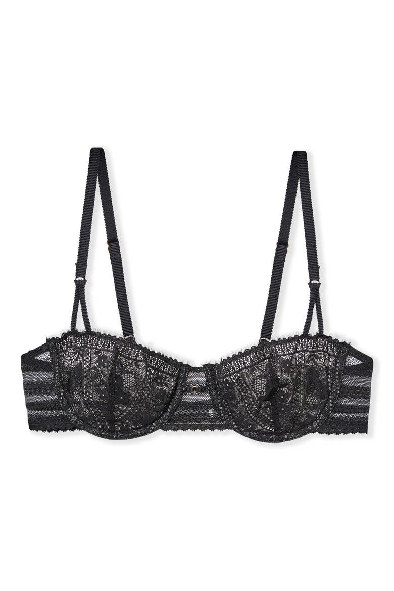 Aura N°9 Underwire Balconette Bra, Alternate, color, BLACK
