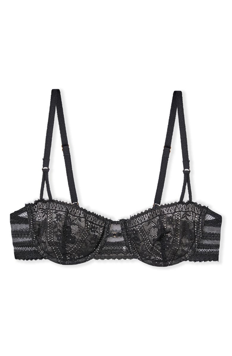 Etam Aura N°9 Underwire Balconette Bra, Alternate, color, Black