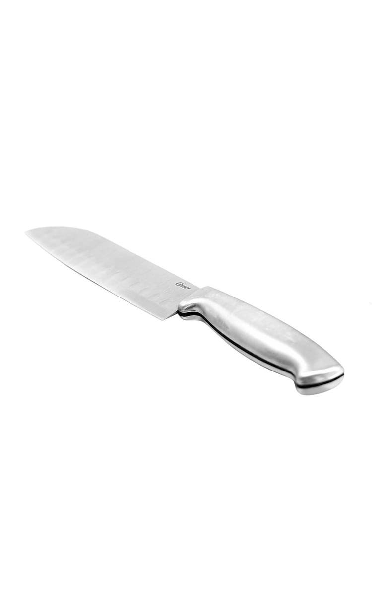 OSTER Baldwyn 6.5 Inch High Carbon Stainless Steel Santoku Knife, Alternate, color, Silver