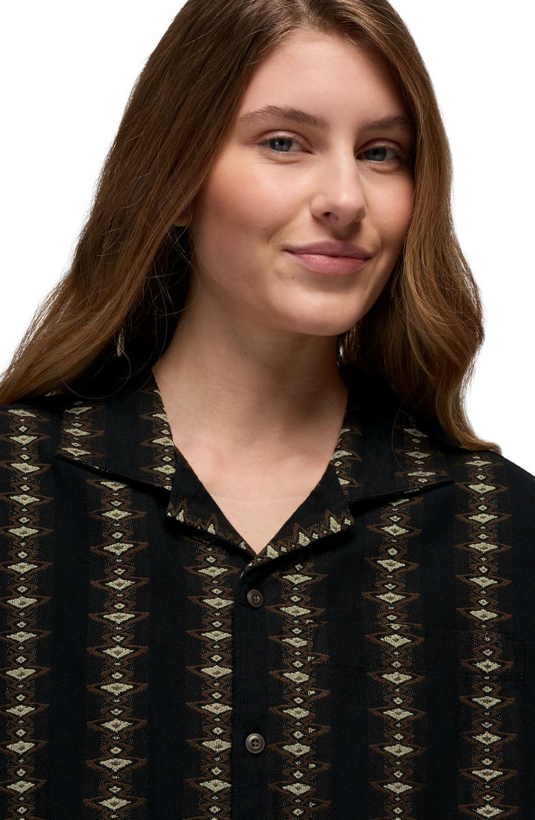 prAna Mantra Light Heritage Camp Shirt, Alternate, color, Dark Roast
