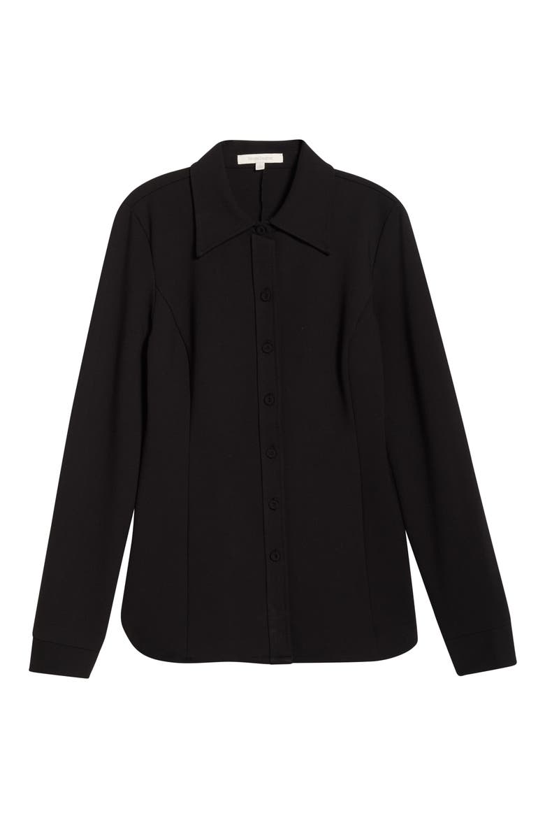 The Call Me Back Button-Up Blouse, Alternate, color, BLACK