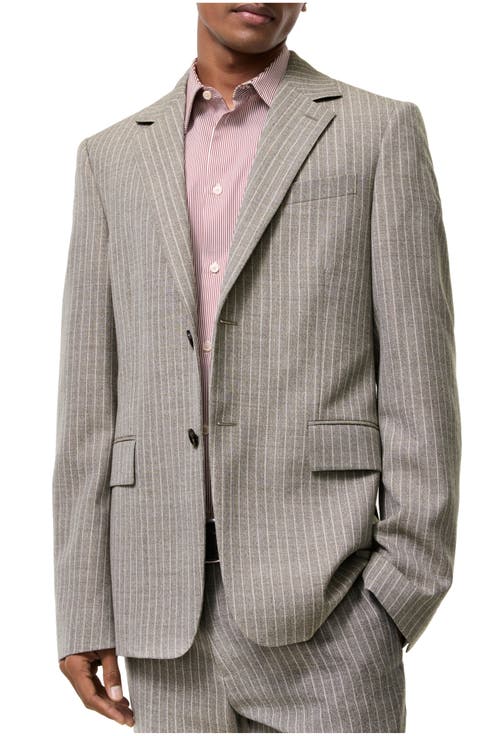 Pinstriped Wool Sloane Tailored Jacket