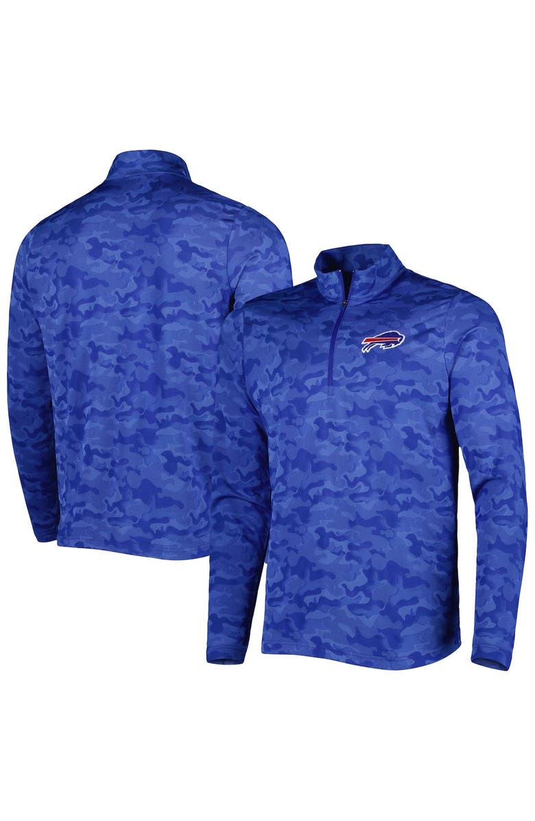 ANTIGUA Men's Antigua Royal Buffalo Bills Brigade Quarter-Zip Sweatshirt, Main, color, Royal