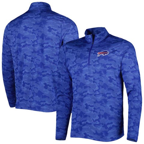 Men's Antigua Royal Buffalo Bills Brigade Quarter-Zip Sweatshirt
