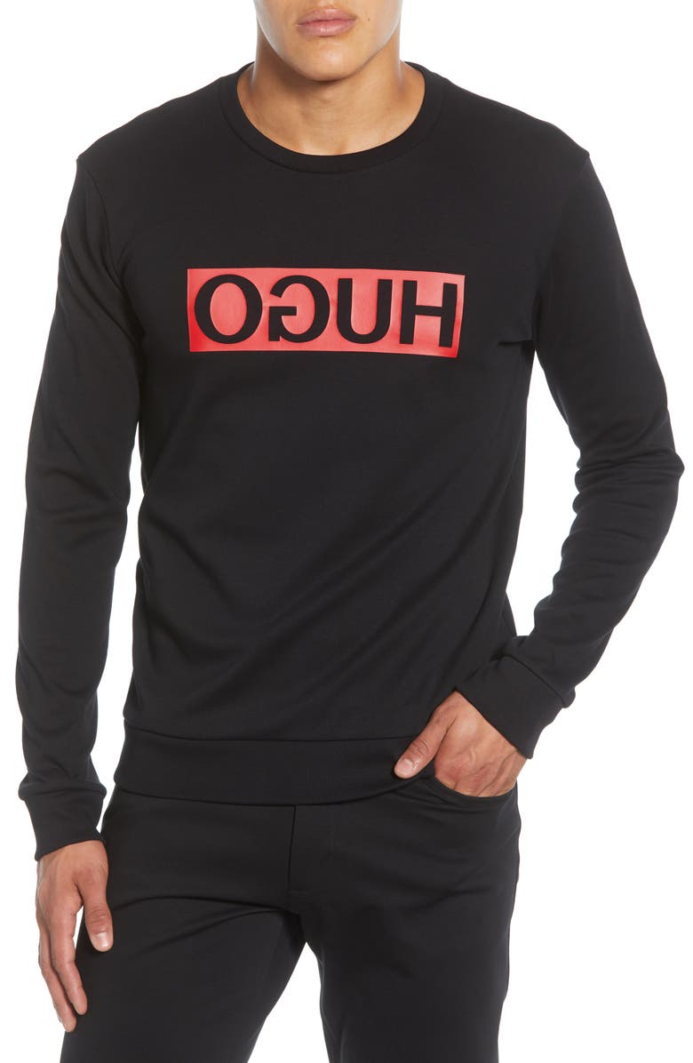 HUGO Dicago Regular Fit Crewneck Sweatshirt, Main, color, 