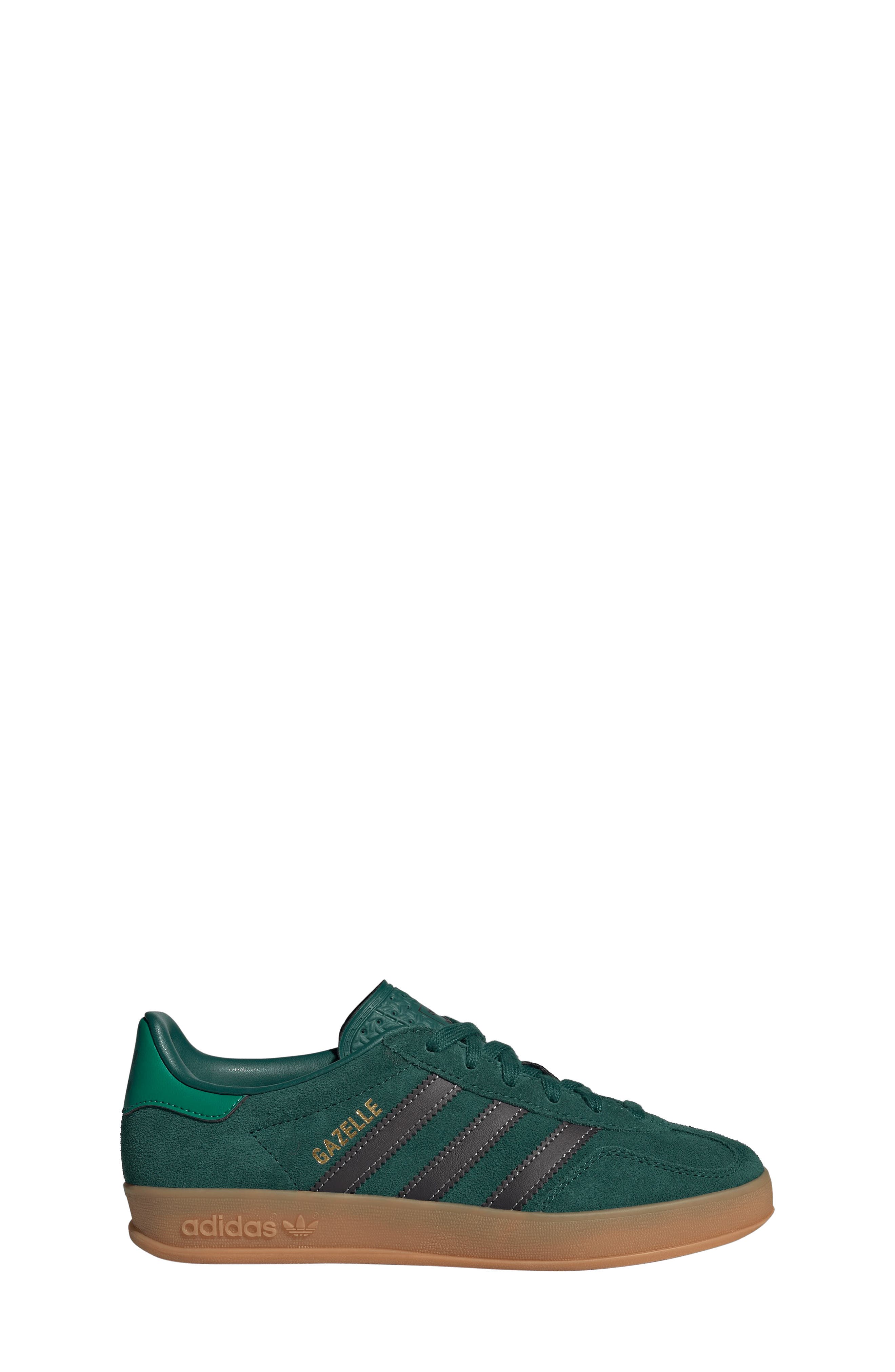 adidas Kids' Gazelle Indoor Sneaker, Alternate, color, Collegiate Green