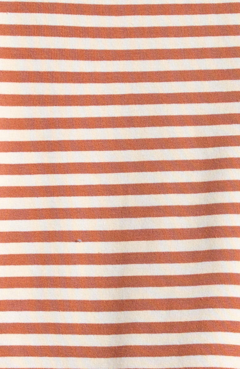 QUINCY MAE Stripe T-Shirt & Shorts Set, Alternate, color, Poppy