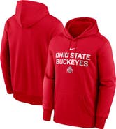 Nike Men's Nike Scarlet Ohio State Buckeyes Team Stacked Performance Pullover Hoodie