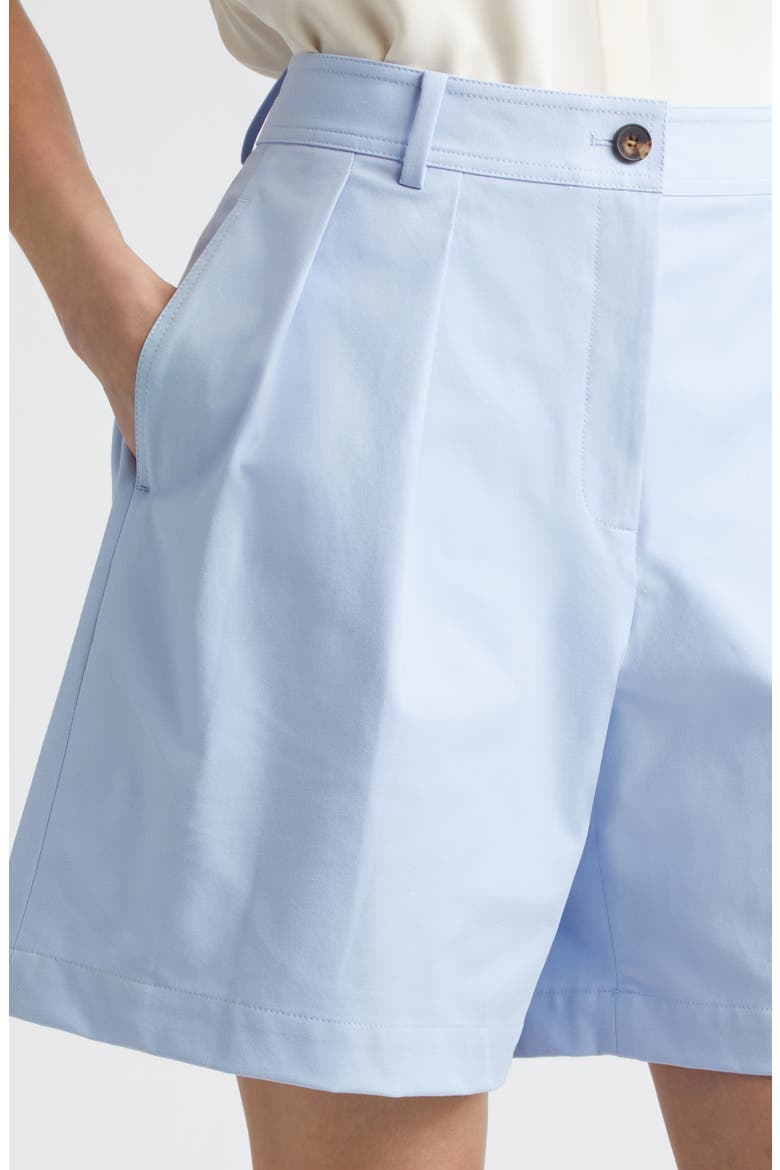 Park Pleated Techno Stretch Twill Wide Leg Shorts, Alternate, color, SKYLINE BLUE