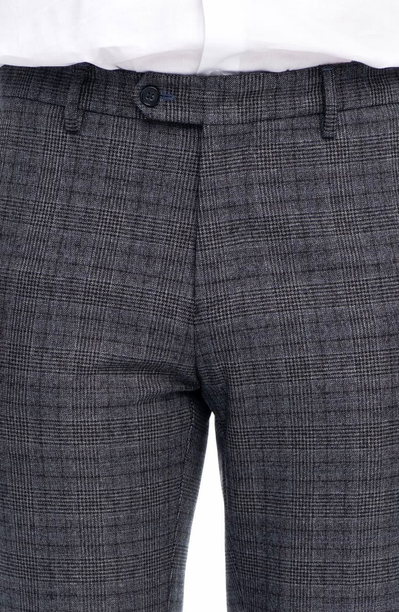 VELLAPAIS Tirfon Plaid Straight Leg Pants, Alternate, color, Navy Blue