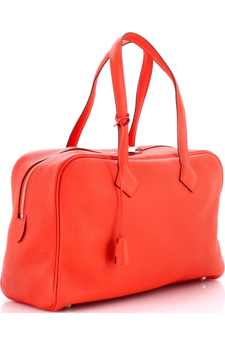 Pre-Owned Hermes Victoria II Bag Clemence 35, Alternate, color, Rouge Pivoine