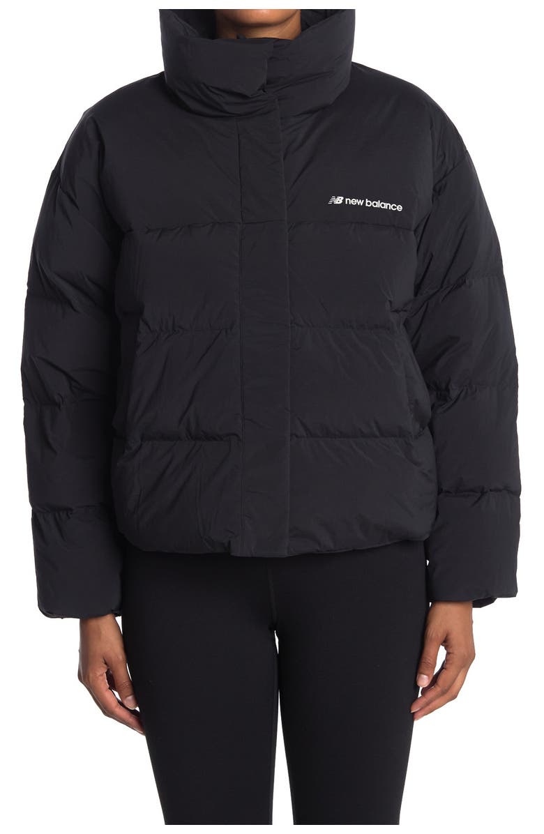 New Balance Select Cropped Heat Down Jacket, Alternate, color, 