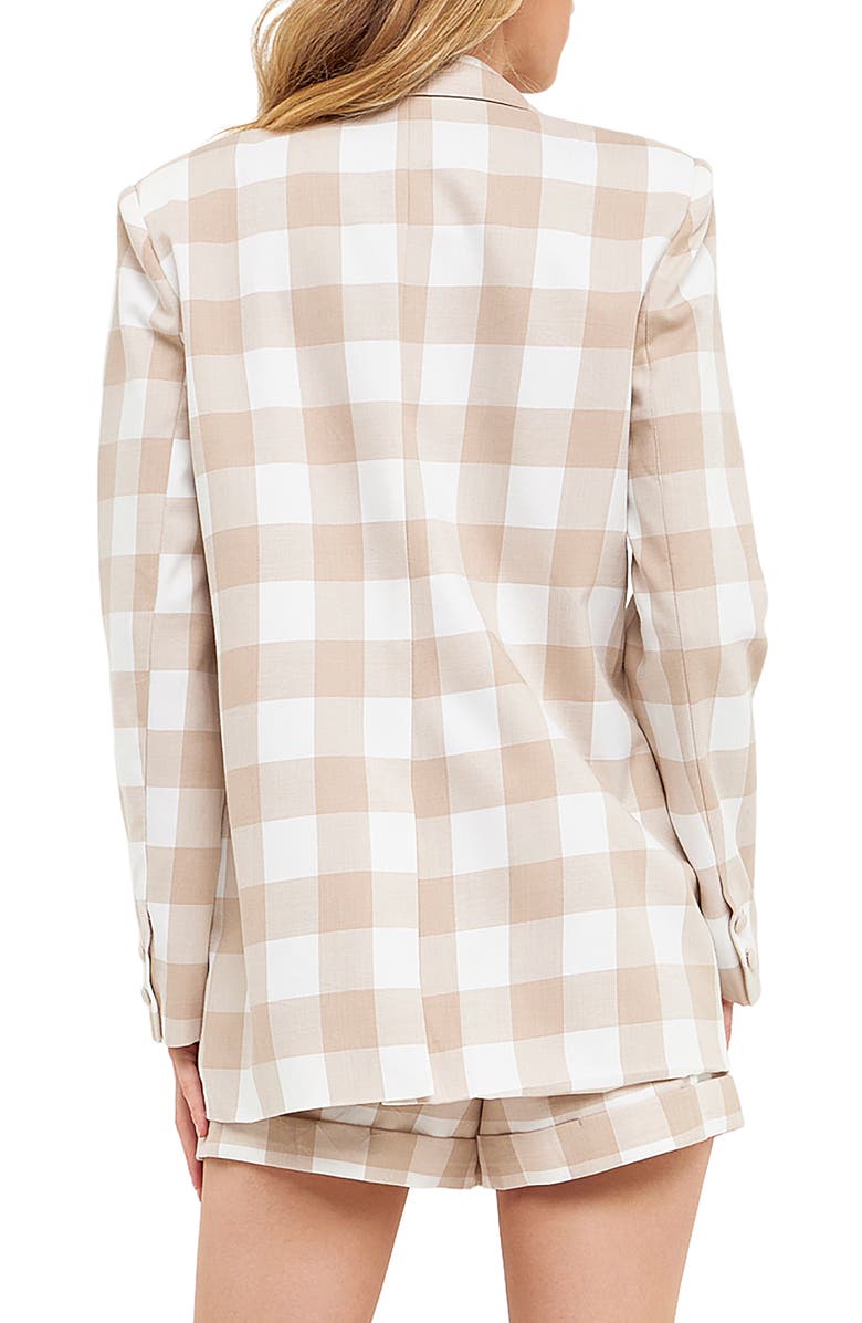 English Factory Gingham Check Blazer, Alternate, color,
