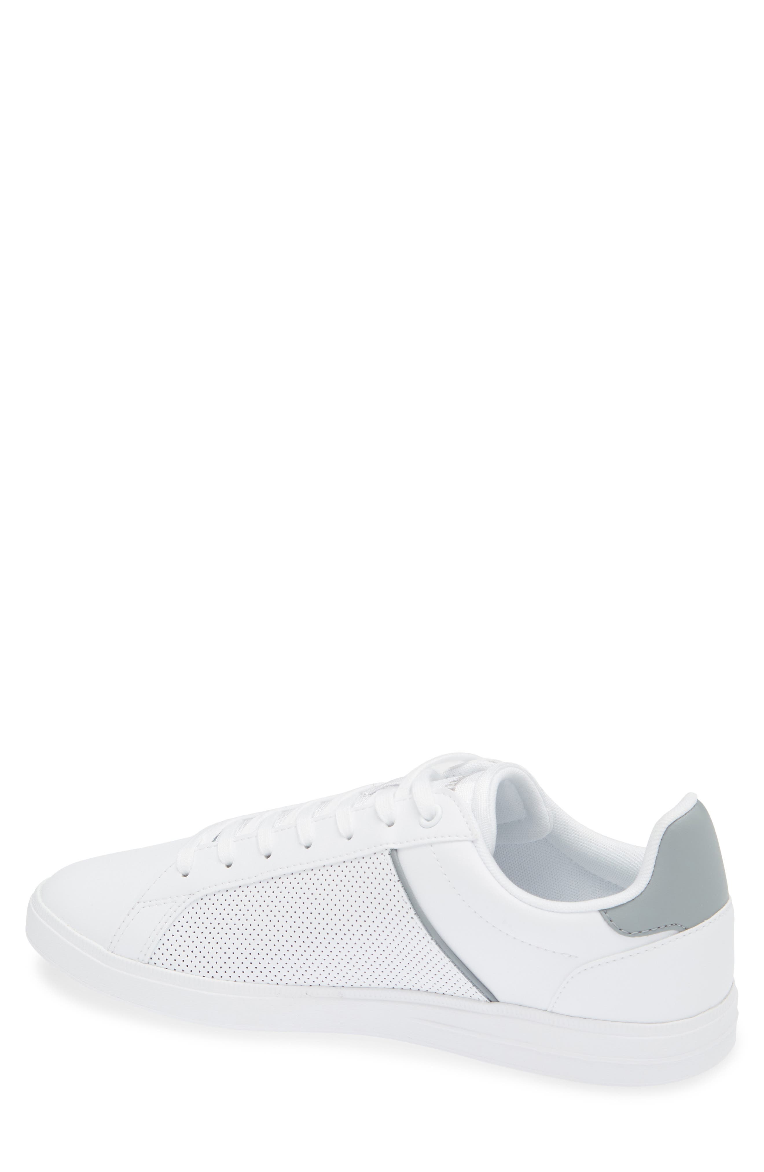 Lacoste Low Top Court Sneaker, Alternate, color, White/ Grey