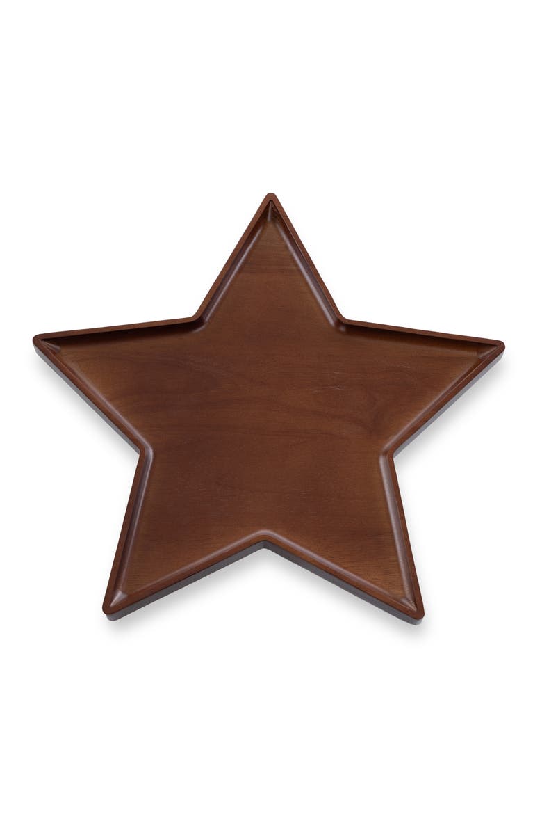 Star Serving Tray, Alternate, color, Stained Parawood