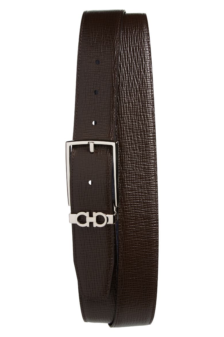 Double Gancio Loop Leather Belt, Alternate, color, MIDNIGHT TESTA DI MORO