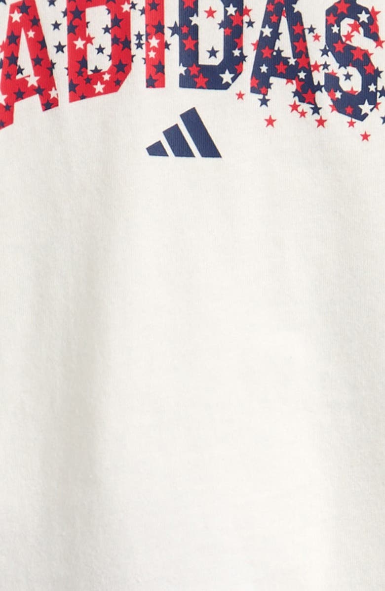 adidas Logo Graphic T-Shirt & Skirt Set, Alternate, color, Off White