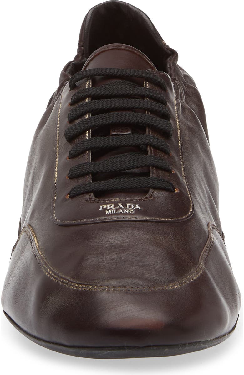 Prada Collapse Low Top Sneaker, Alternate, color, Moro