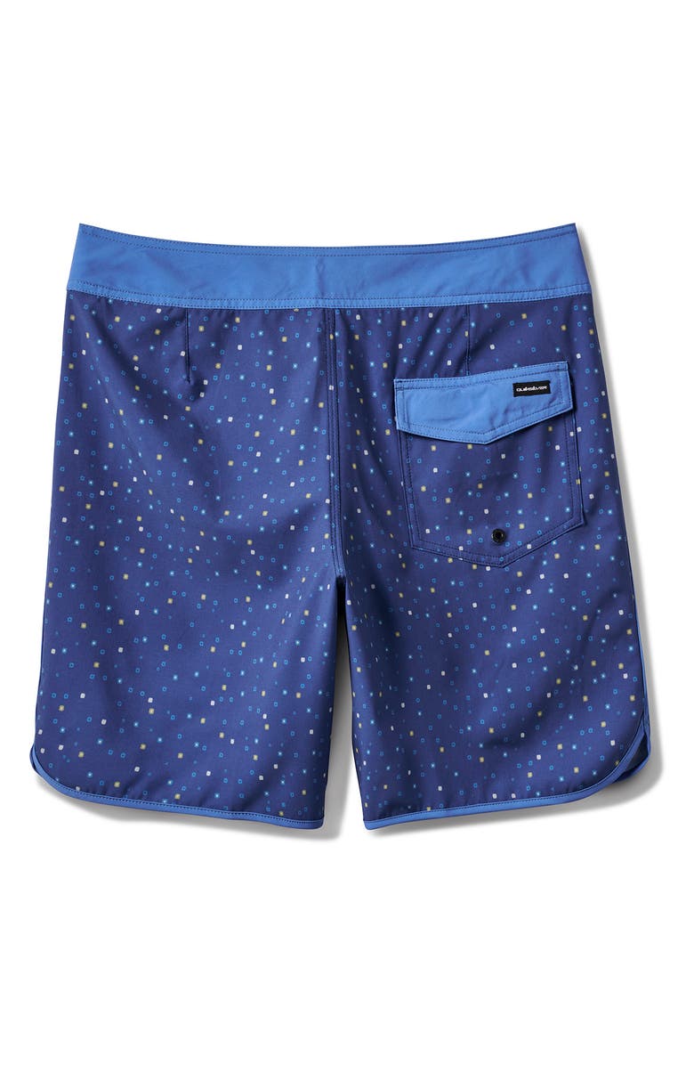 Quiksilver Surfsilk Scallop Board Shorts, Alternate, color, American Navy