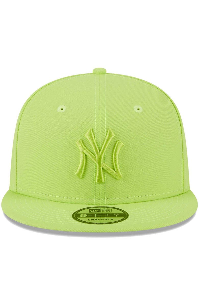New Era Men's New Era Neon Green New York Yankees Spring Color Basic 9FIFTY Snapback Hat, Alternate, color, 