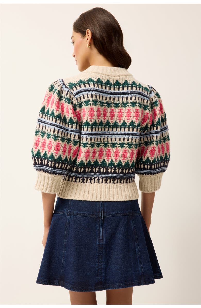 Marie Oliver Gail Sweater, Alternate, color, Forest