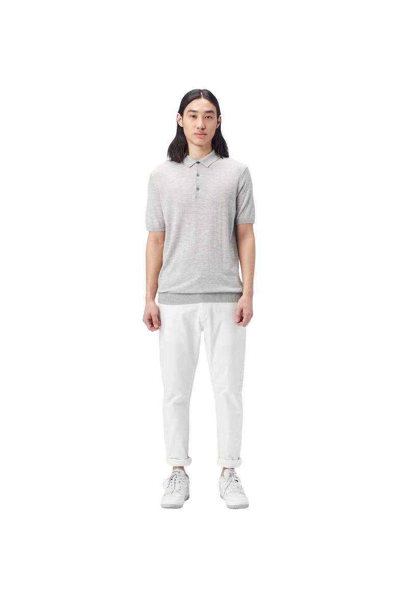 Cashmere Silk Polo Shirt, Main, color, vapor blue