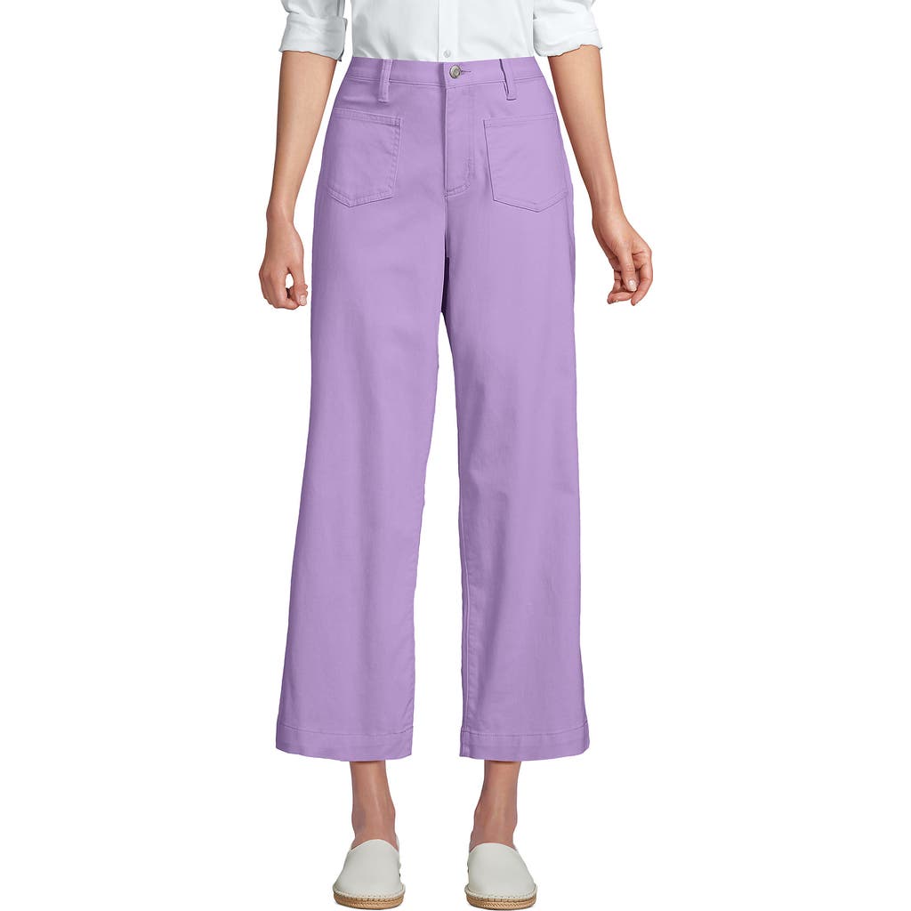 LANDS' END LANDS' END HIGH RISE PATCH POCKET CHINO CROP PANTS