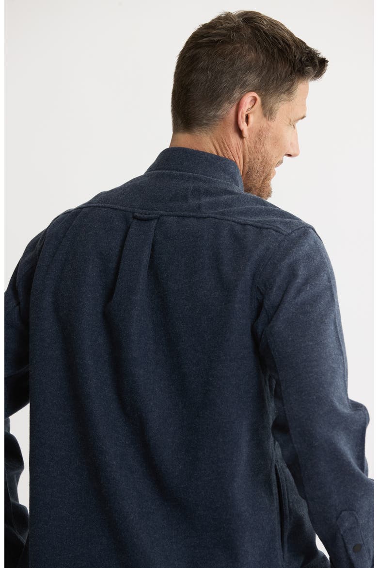 Brushed Knit Shirt Jacket, Alternate, color, NAVY