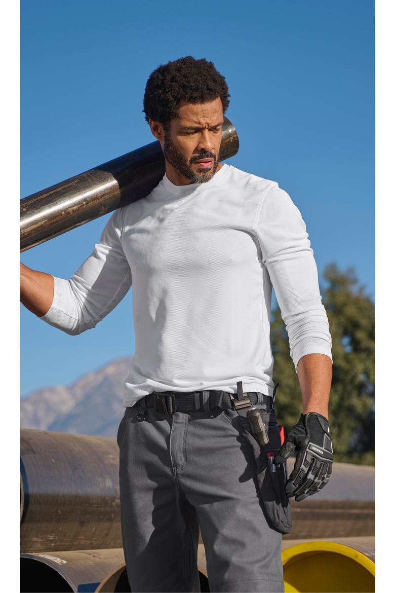 Performance Long Sleeve Shirt, Alternate, color, White