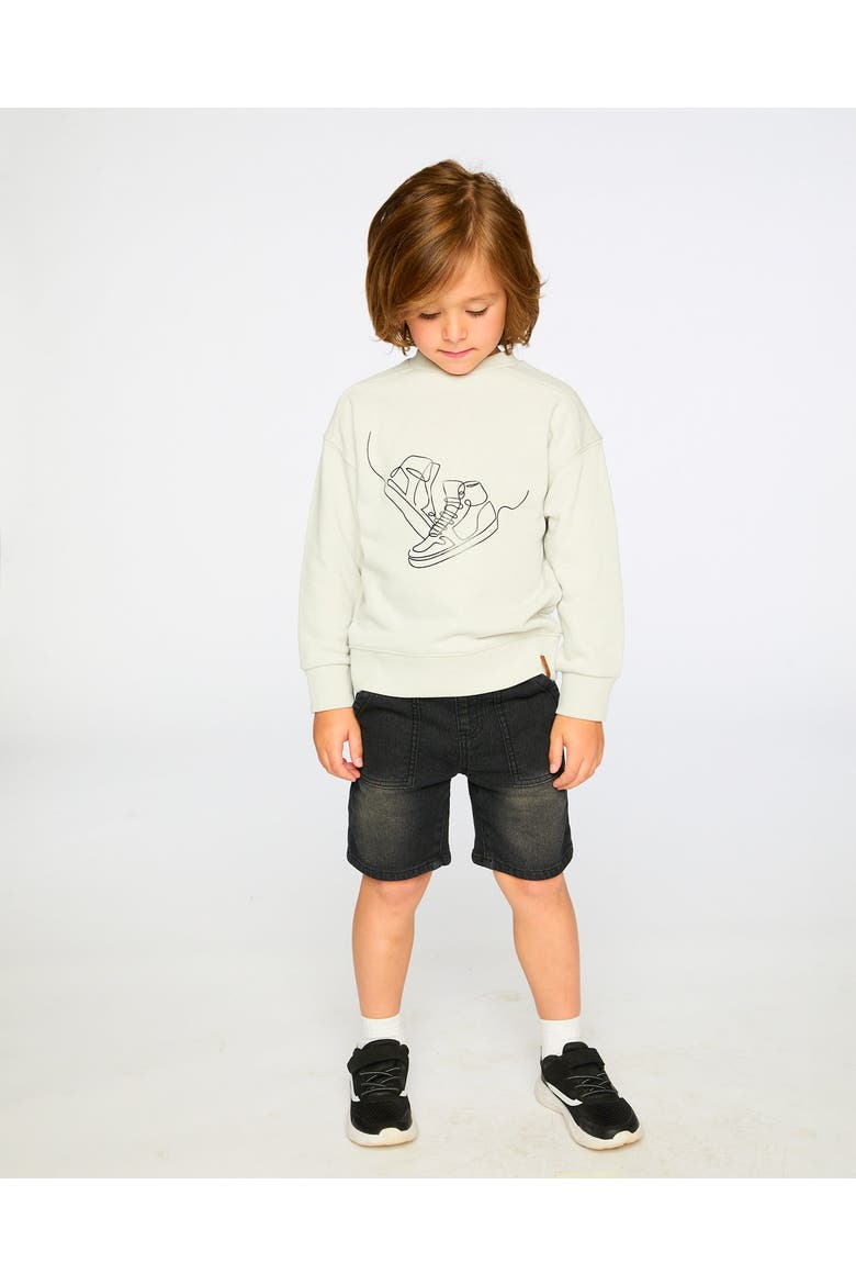 Long Sleeve Sneaker French Terry Sweatshirt, Alternate, color, Pale Grey