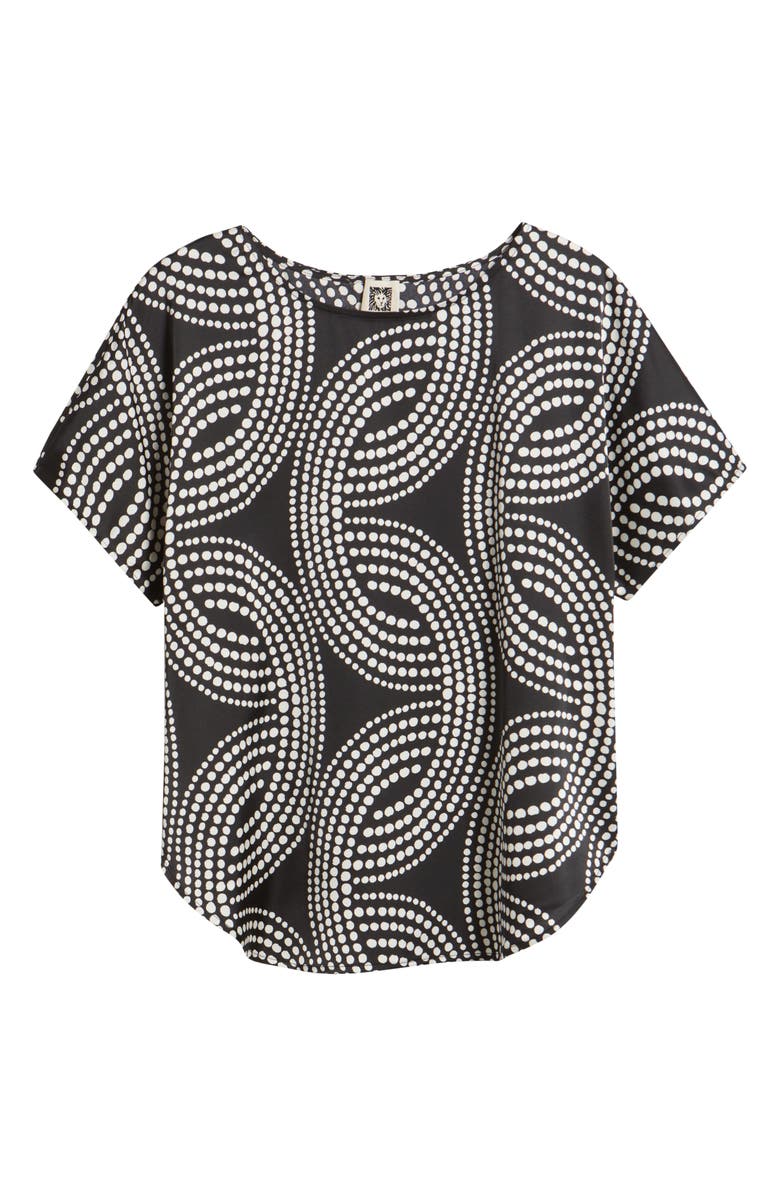 Anne Klein Abstract Print Blouse, Alternate, color, Anne Black/ White Dove