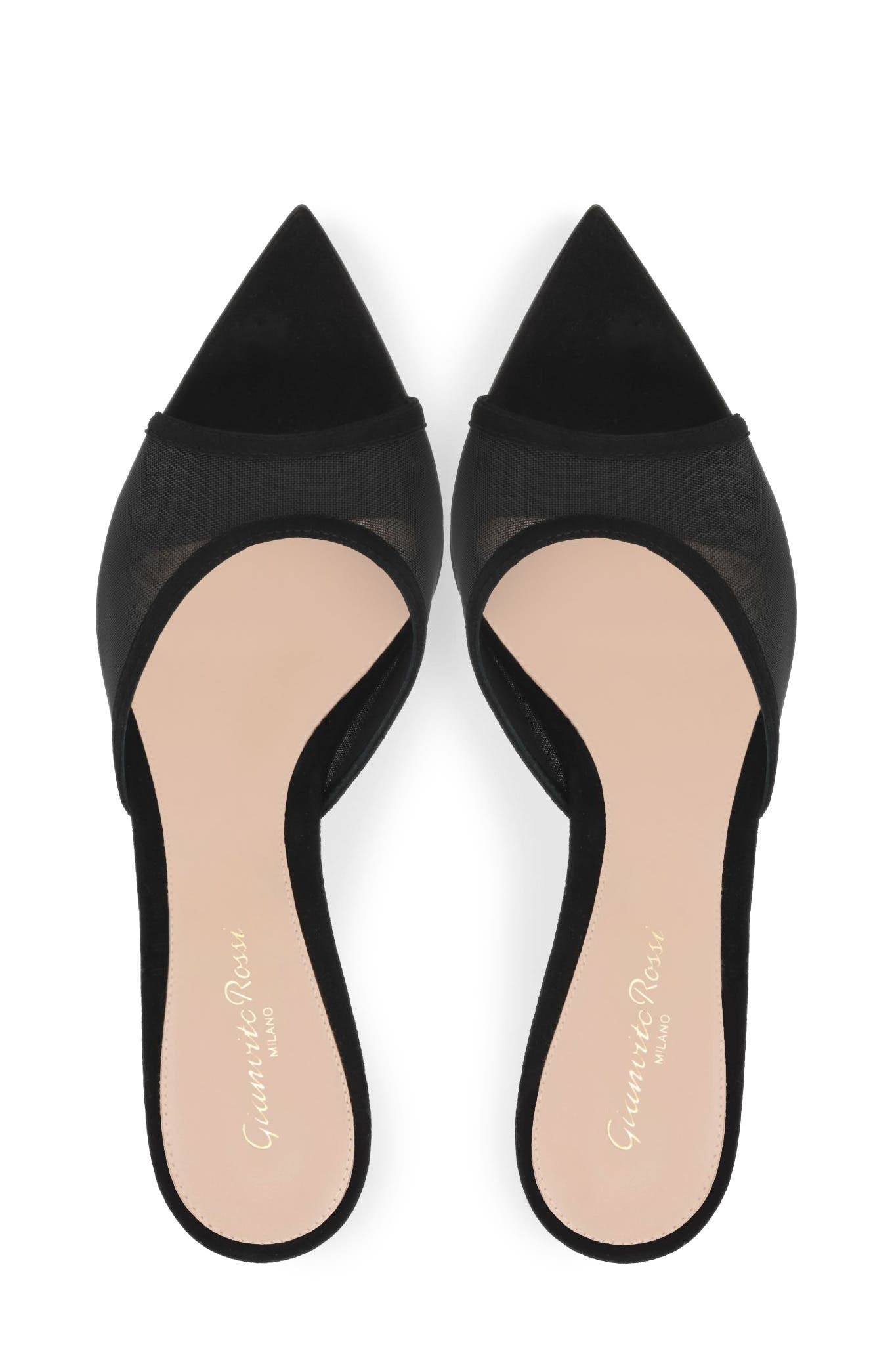 Gianvito Rossi Dorotea Mule 70, Alternate, color, Black Fabric And Suede
