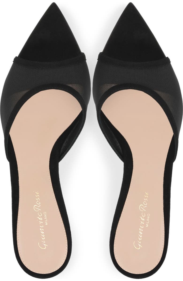Gianvito Rossi Dorotea Mule 70, Alternate, color, Black Fabric And Suede