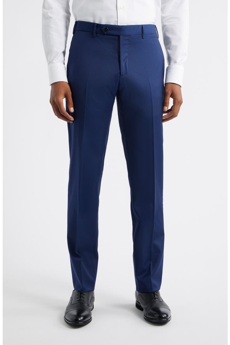 Parker Platinum Super 130's Gabardine Dress Pants, Main, color, DARK BLUE
