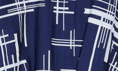 Patrizia Luca Short Sleeve High-low Top In Navy