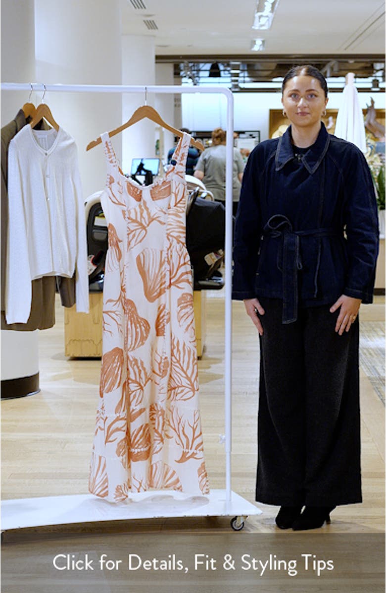 Embroidered Trim Seamed Cup Midi Dress, sales video thumbnail