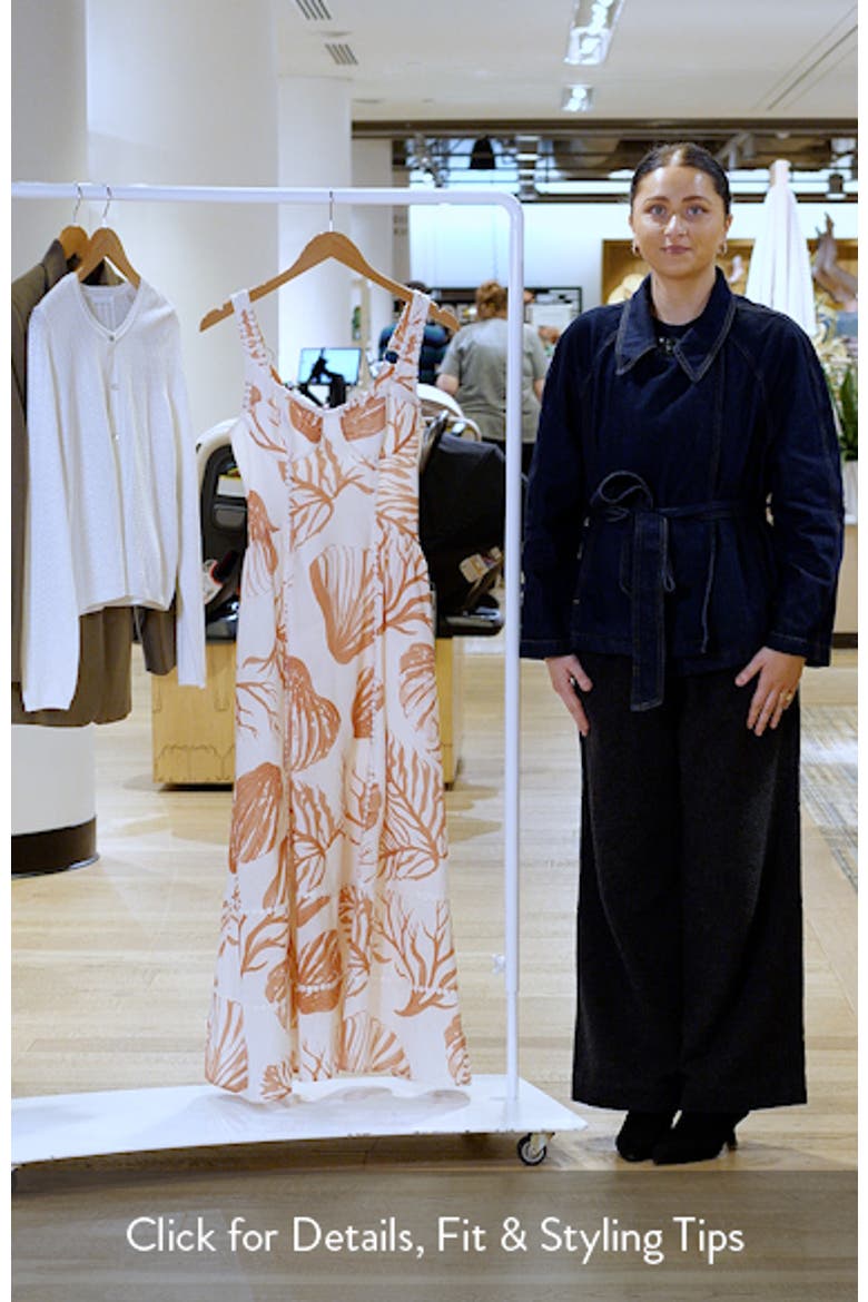 Embroidered Trim Seamed Cup Midi Dress video